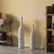 Uniquewise Decorative Contemporary Floor Vase White Carved Divot Bubble Design with Tall Neck, PK 2 QI004180.2 - alternate 2